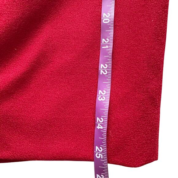 VTG Talbots 100% Wool Skirt Women's Sz 6 8 10 Red Pencil straight Vintage Midi - Picture 15 of 15